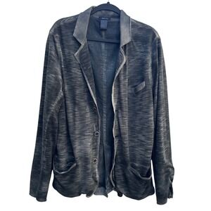 Avant Toi Gray Distressed Cotton Blazer Jacket Mens Large Italy Avante Garde